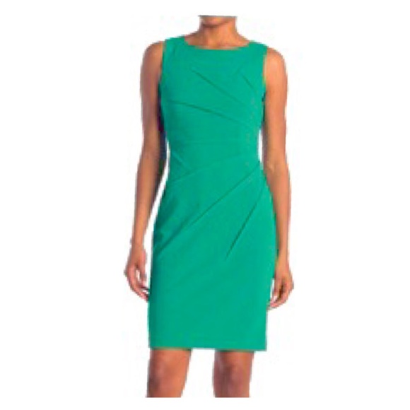 Calvin Klein Dresses & Skirts - Calvin Klein Sleeveless Green Sunburst Sheath